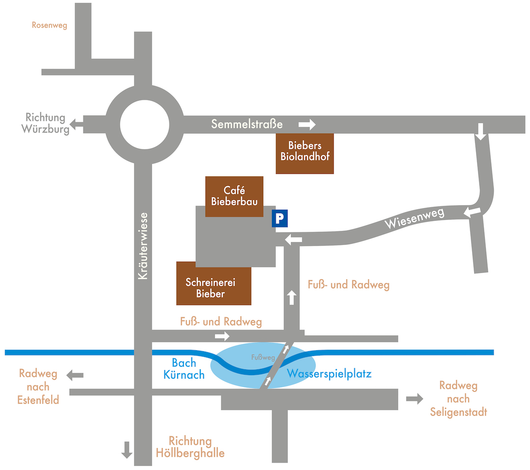 Anfahrtsplan Kürnach